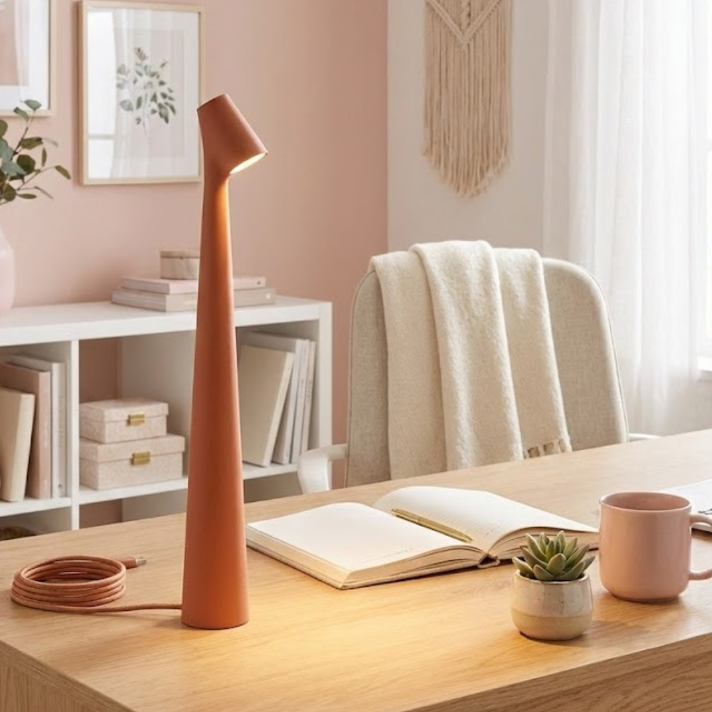 Tall LED Desk Lamp – Slim Adjustable Table Light, Modern Minimalist Design